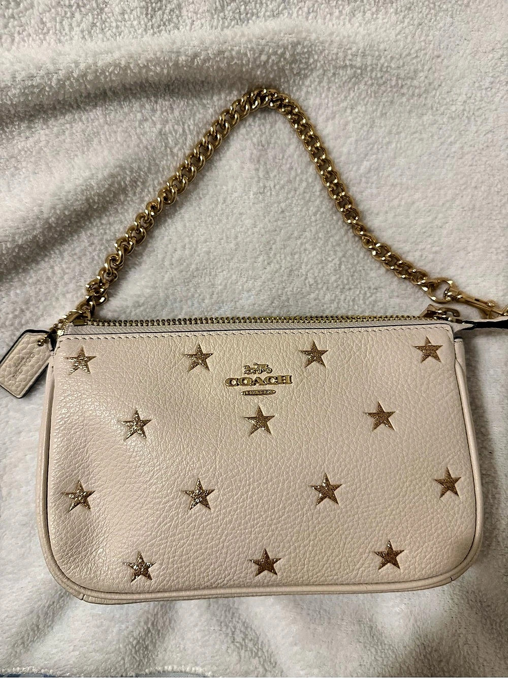 Coach Nolita 19 With Star Print White & Gold